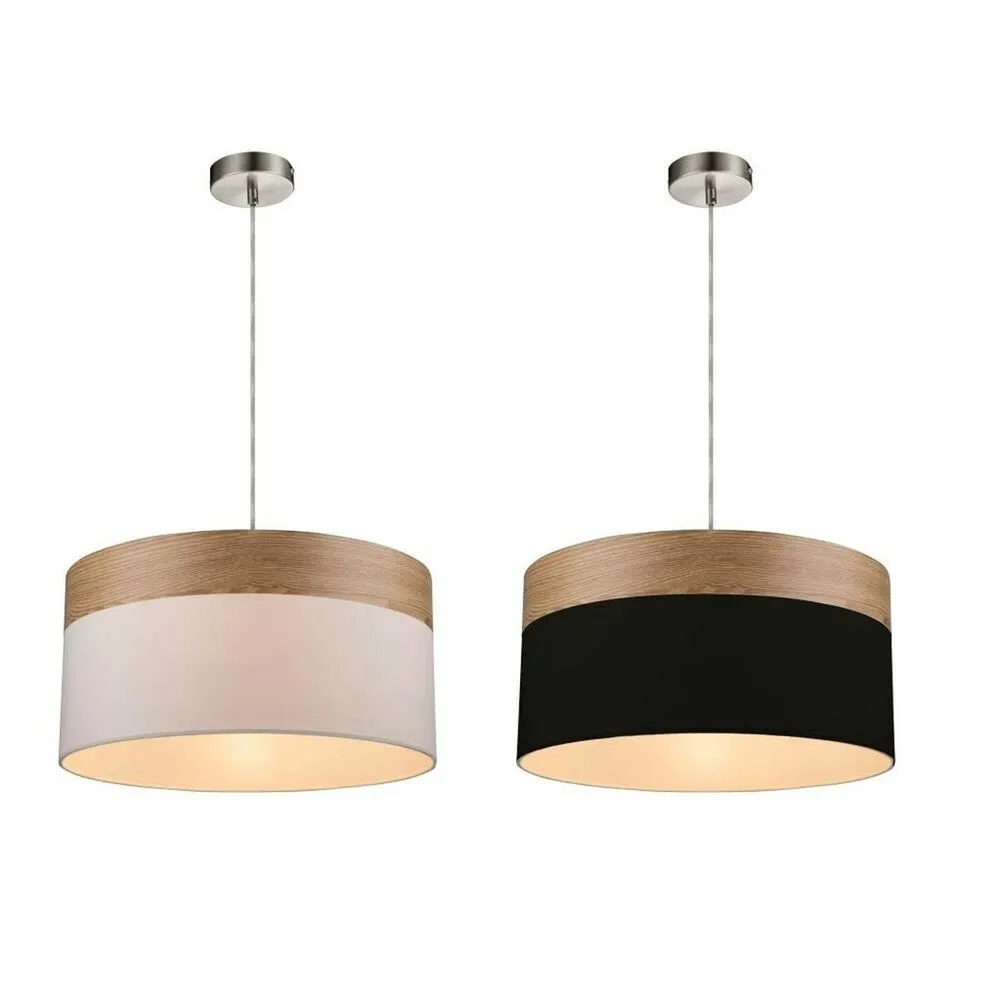 Ceiling Light DKD Home Decor Blanc pur Black Polyester (2 pcs) (38 x 38 x