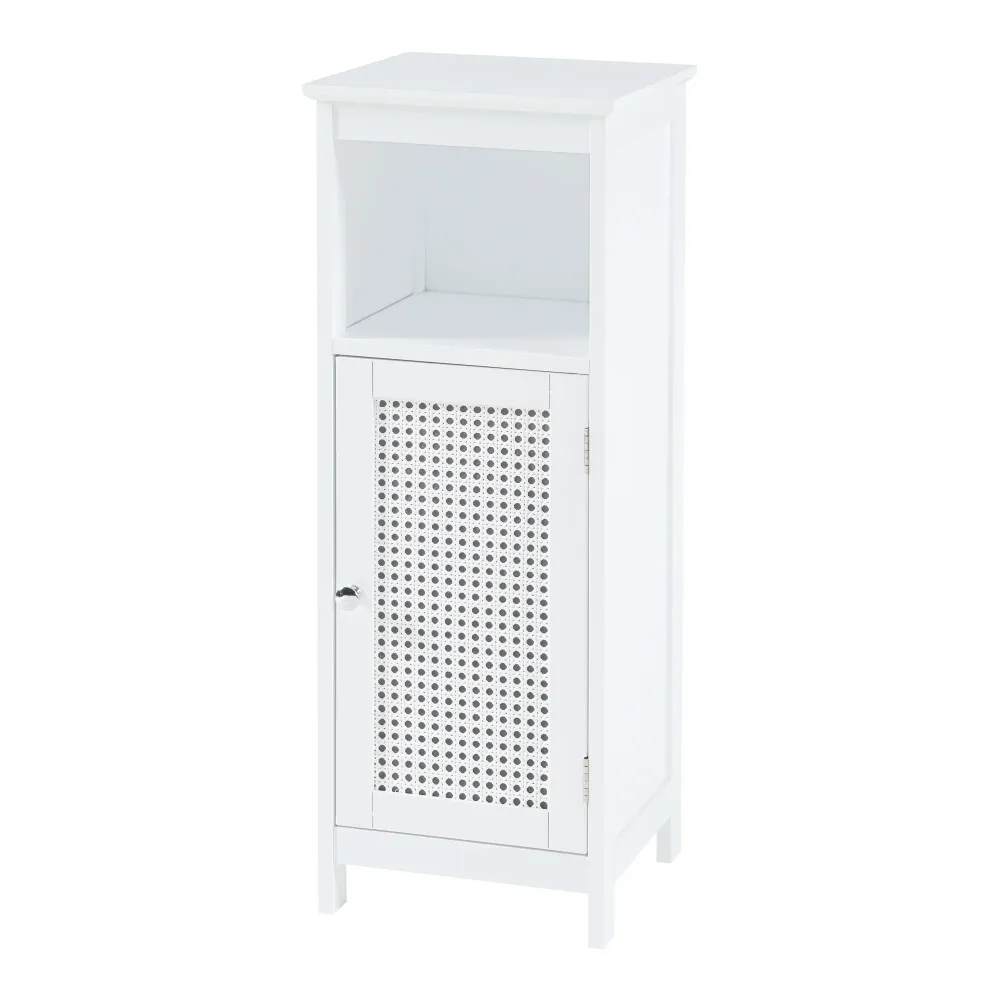 Armoire étagère meuble de rangement 80 x 30 x 28 cm basse meuble de rangement de salle de bain avec 1 porte MDF VINYLE bla...