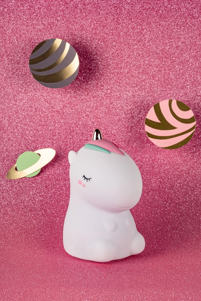 Veilleuse licorne blanche avec télécommande