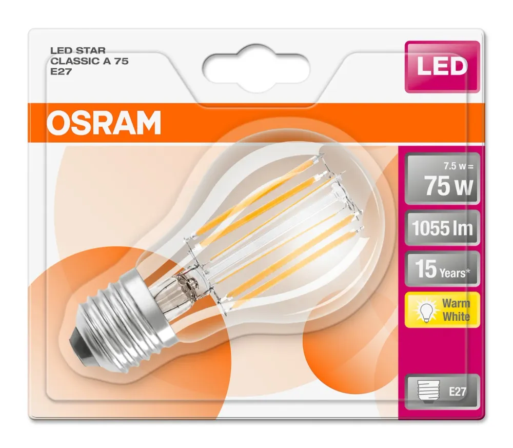 AMPOULE LED 8W E27 STD FIL BRÛLANT