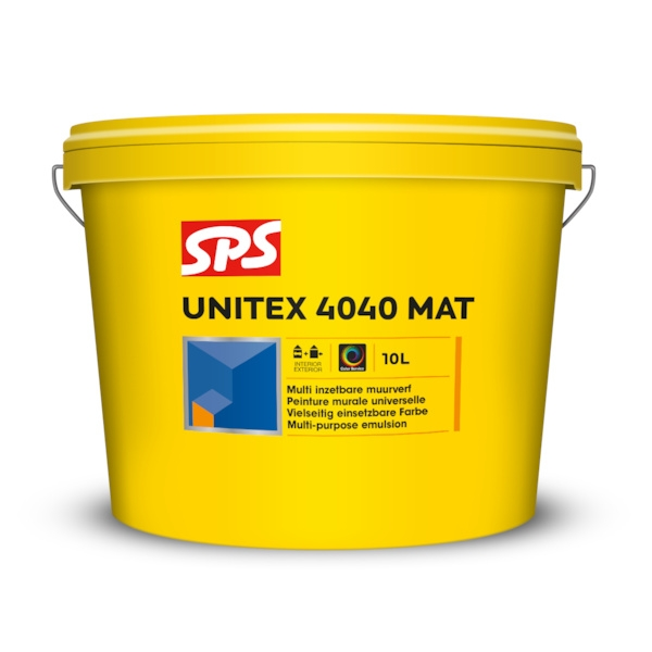 Peinture murale UNITEX 4040 MAT - seau 10 L - blanc - SPS
