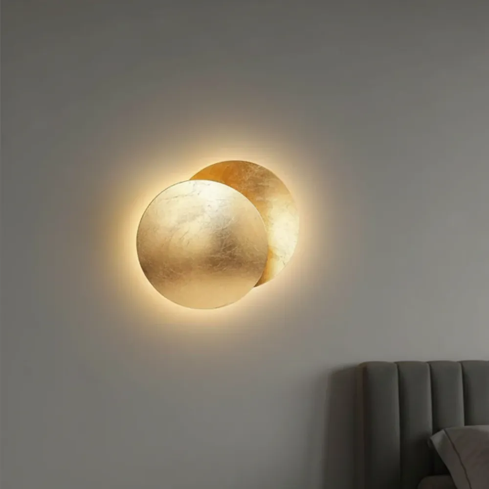 Applique à variateur Applique Murale Design – Éclipse en Métal avec Disques Pivotants, Intérieur Récent