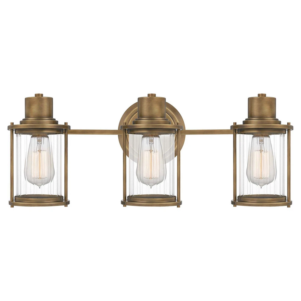 Applique à variateur Applique murale Riggs IP44, laiton vieilli, à 3 lampes