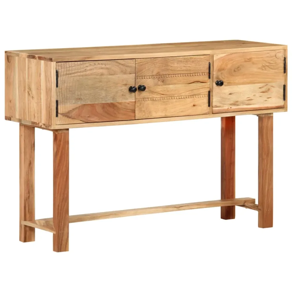 Buffet bahut commode armoire meuble de rangement organisateur cuisine salle de séjour salon 115 x 35 x 75 cm bois d'acacia...