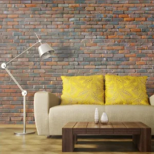 Couteau à enduire Papier peint intissé Fonds et Dessins Mur en briques : Taille - 250 x 193 cm