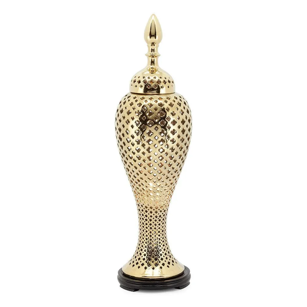Abhika Lampe De Table Ming Croix Fine Or | H 64 cm