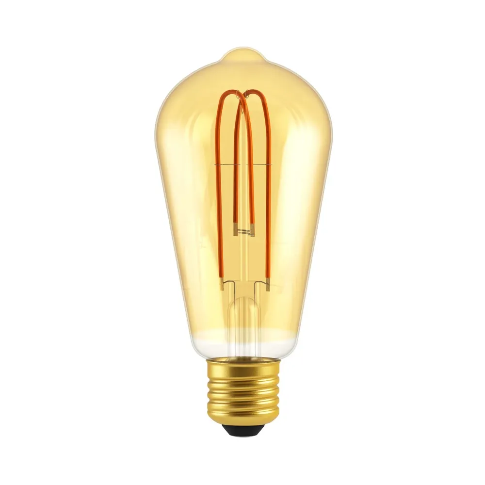 Ampoule LED Ambre Edison ST21 5.5W 250Lm E26 2000K Dimmable - ST21 Filament Looping