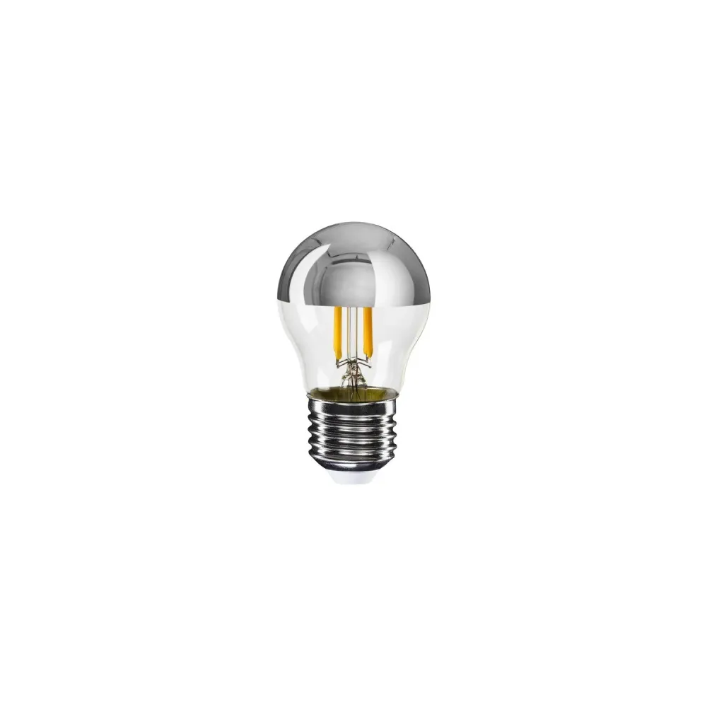 Ampoule LED Demi-sphère Argent Mini Globe G45 4,8W 380 lm E27 2700K dimmable - A03