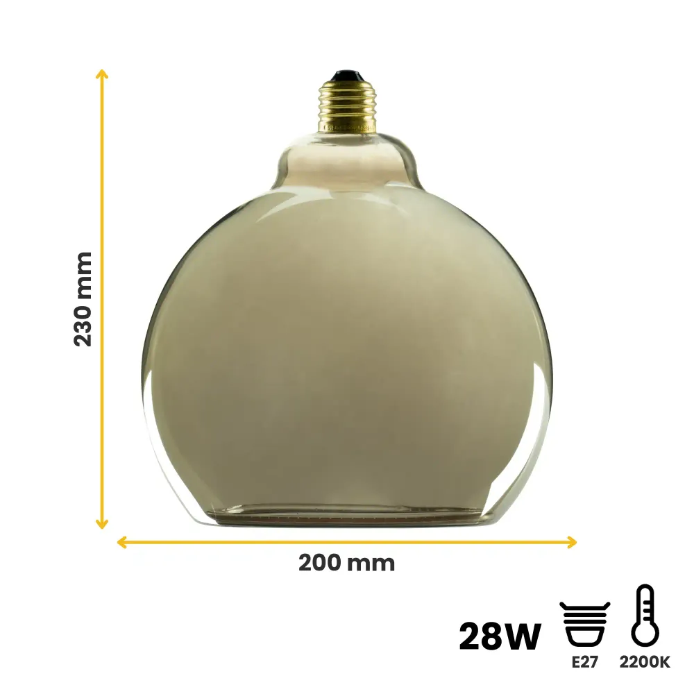 Ampoule LED E27 Floating Globe Smokey Ø 200