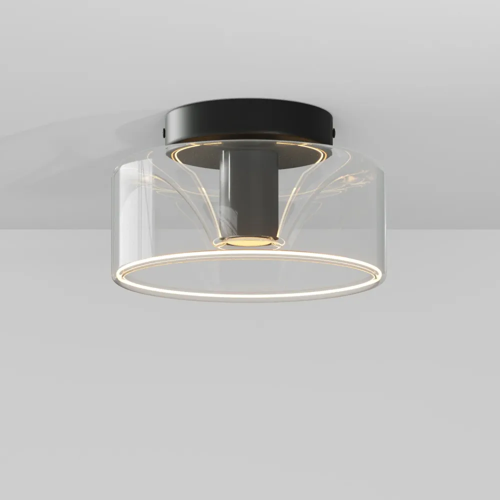 Applique Fermaluce noire avec ampoule G02