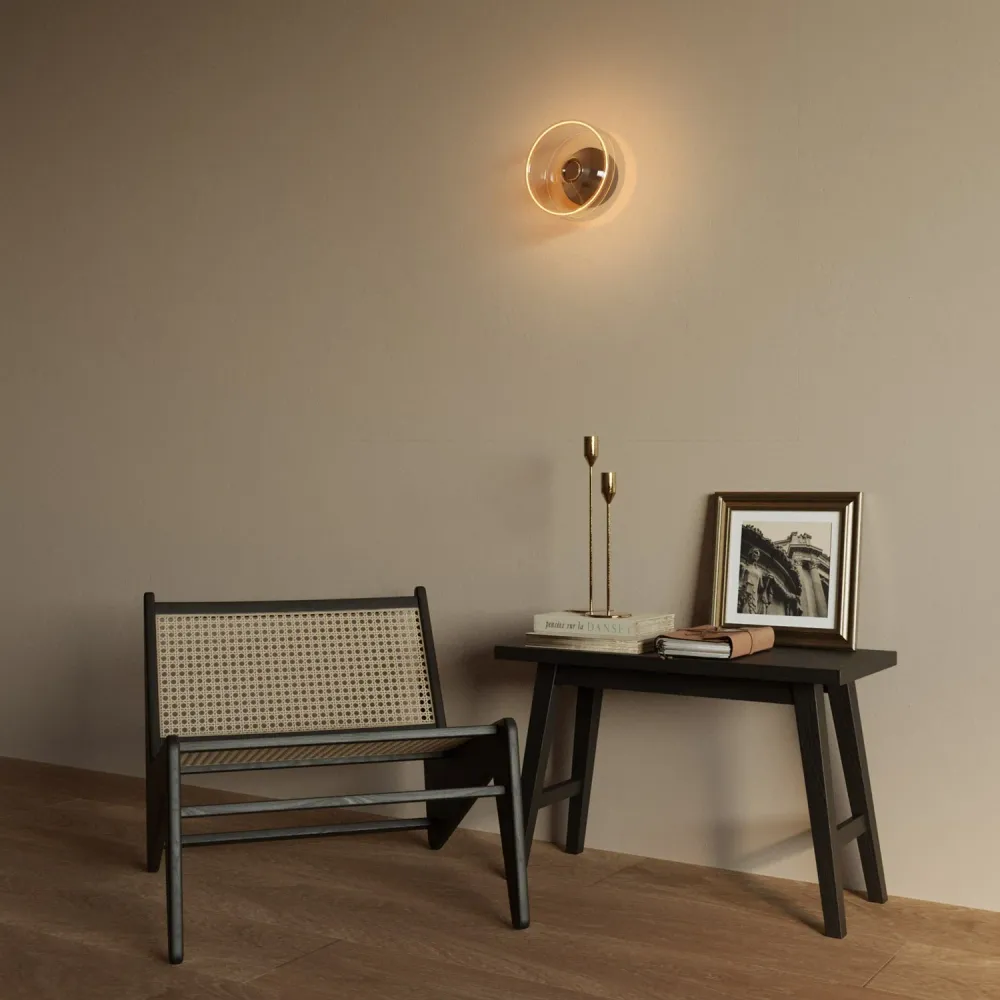 Applique Fermaluce noire avec ampoule G02