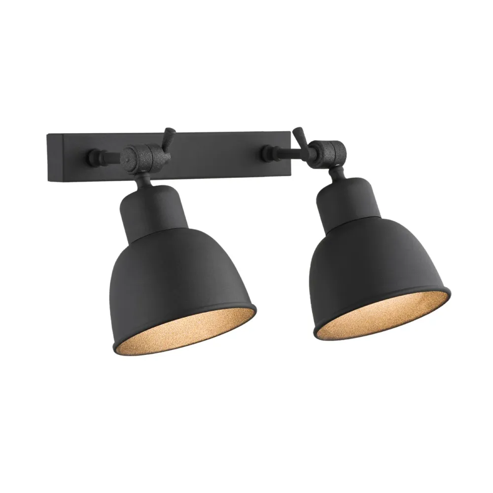 Applique murale Argon Eufrat 2L E27 H 20 cm Black