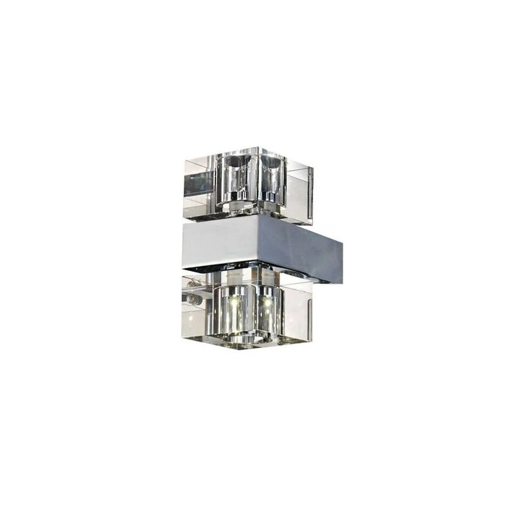 Applique murale Azzardo BOX 2L, transparente, LED G4