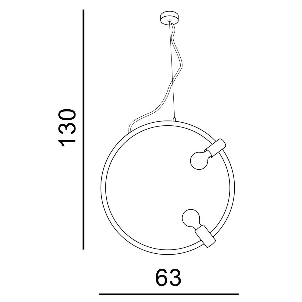 Azzardo ORSOLA suspension 2L, blanc, E27