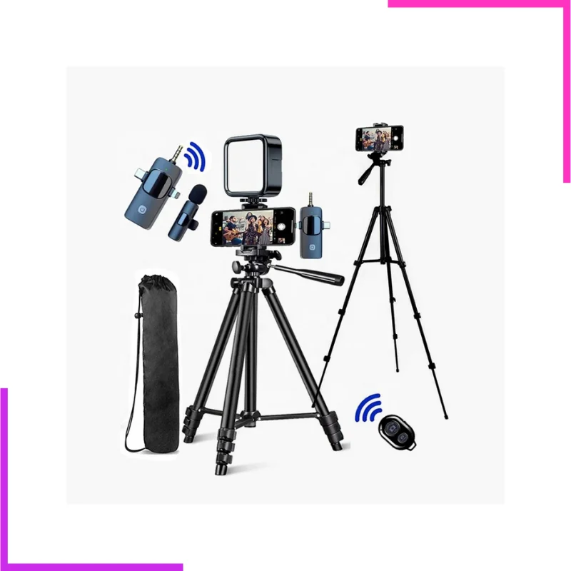 Ensemble Trépieds + Micro + Lampe + Télécommande Selfie Bogui Store Tech