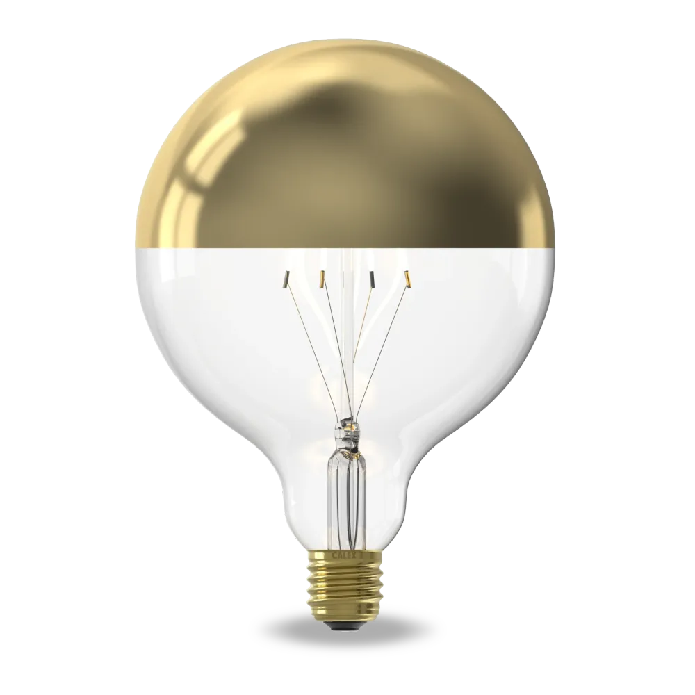 Calex Ampoule LED Miroir Supérieur - E27 - G95 - Doré
