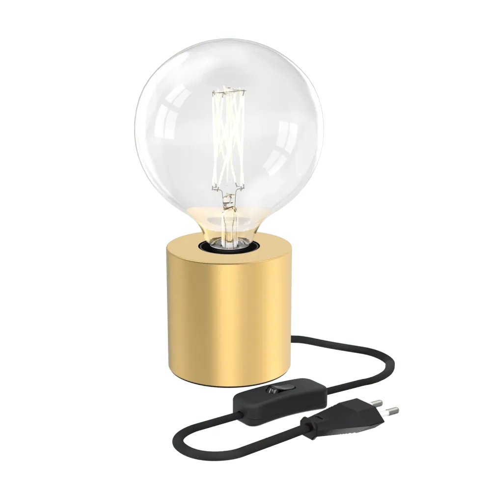 Calex Lampe de Table Ronde - E27 - Doré