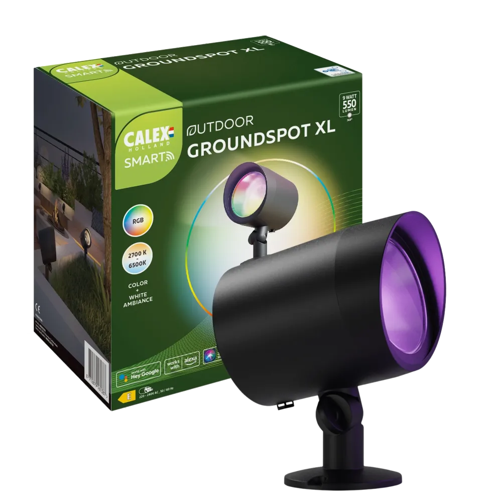 Calex Smart Spot Extérieur - RGB + CCT - Noir