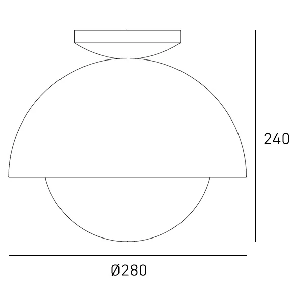 Plafonnier CosmoLight MODENA 1L G9, D 28 cm