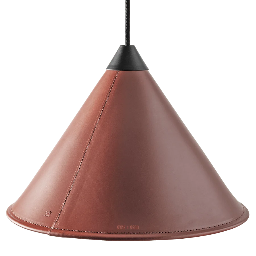 LAMPE CÔNE EN CUIR CHÊNE CUERO