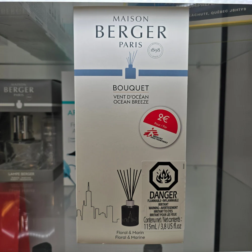 Diffuseur à Bâtonnets MSF Noire+ 100 ml - Coffret Vent d'Océ