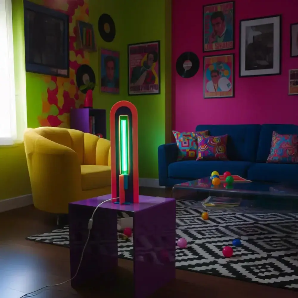 Andy Rose/Bleu/Vert - Lampe de table Elements Lighting