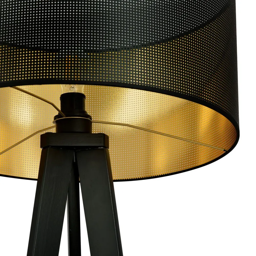 Lampadaire ASTON 1L, D45 noir, E27 Emibig