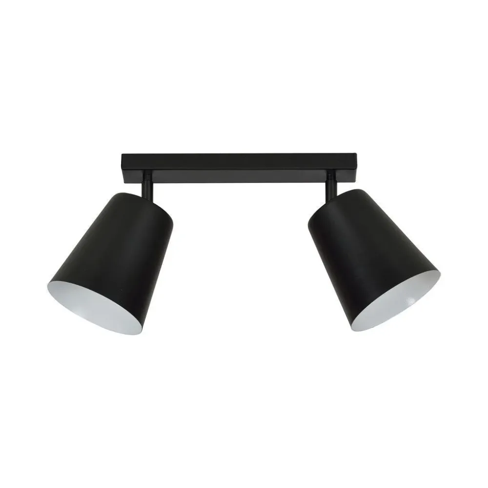 Spots de plafond PRISM 2L, noir, E27 Emibig