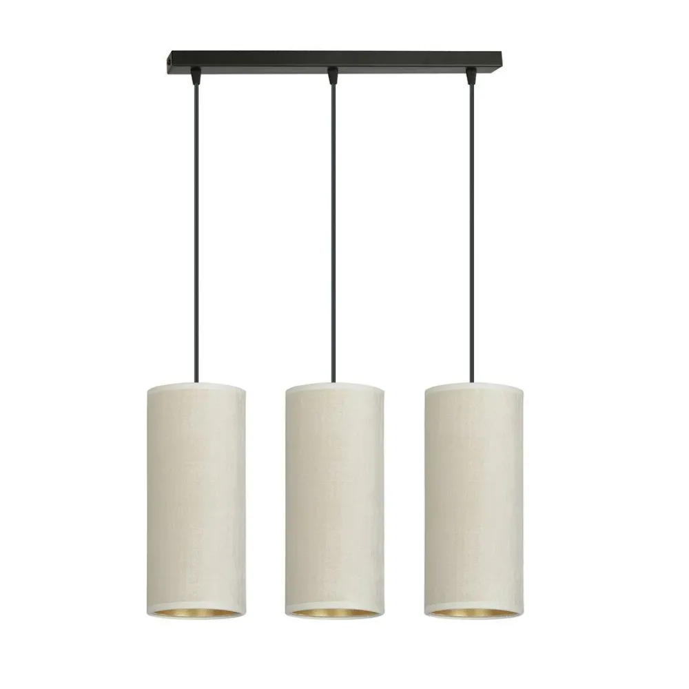 Suspension BENTE 3L, D10 noir, E14 Emibig