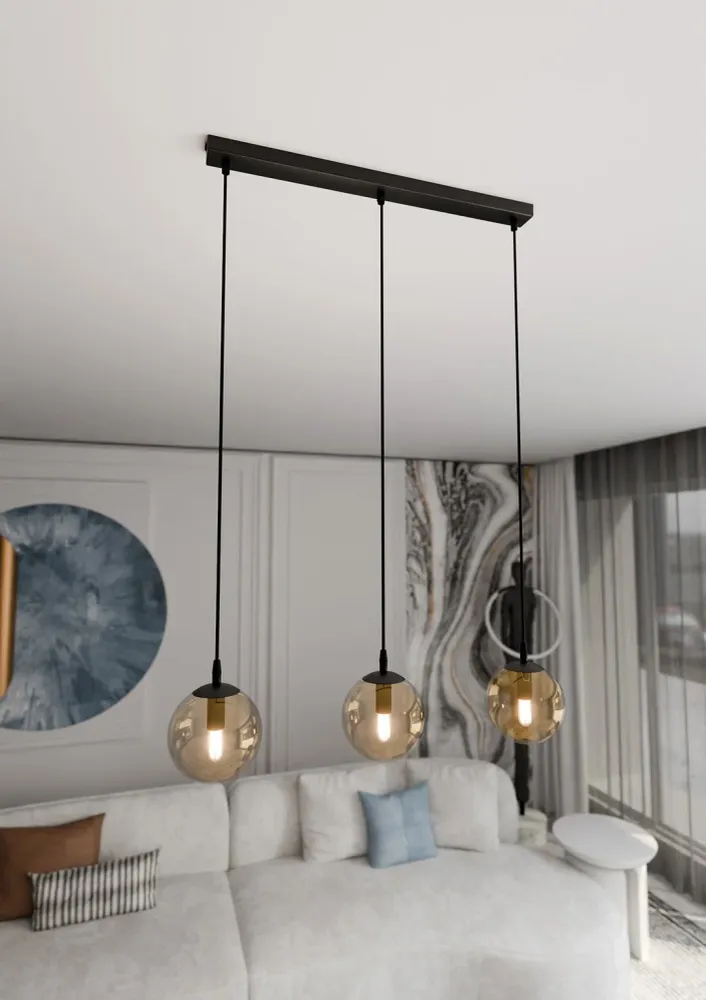 Suspension COSMO 3L, D14 noir, E14 Emibig