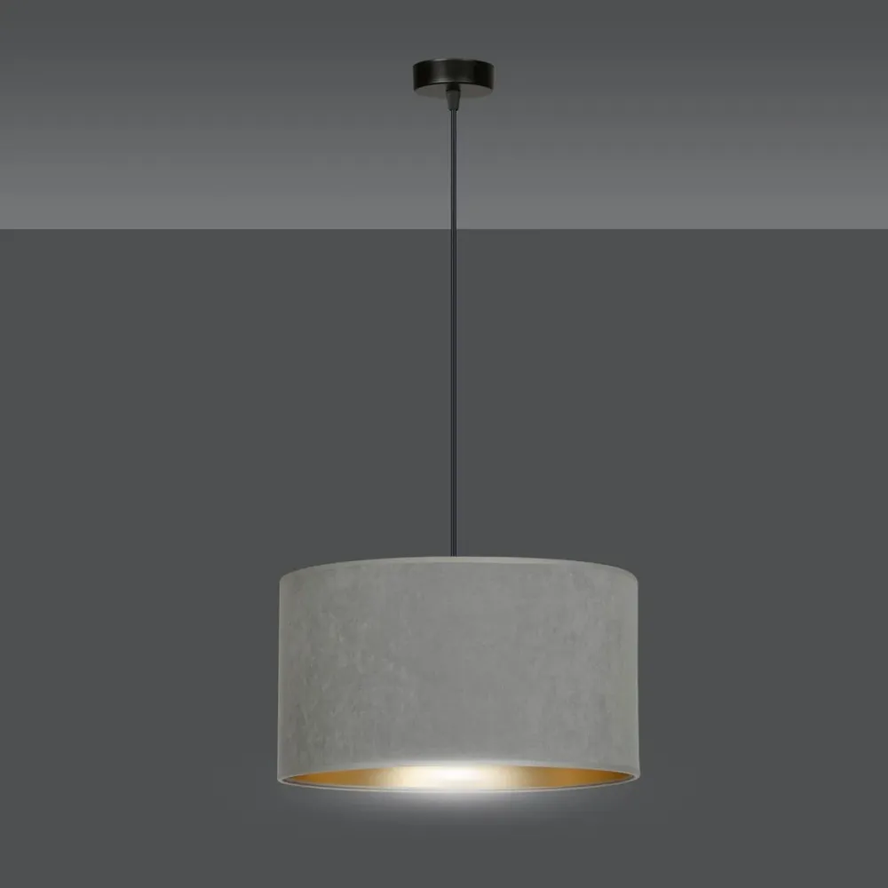 Suspension HILDE 1L, D35 noir, E27 Emibig
