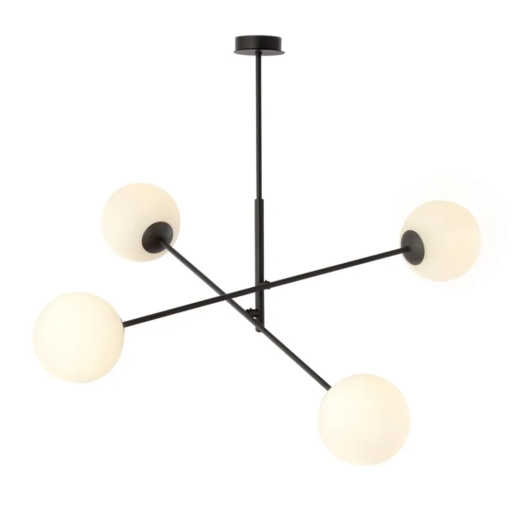 Suspension LINEAR 4L, D15 noir, E14 Emibig