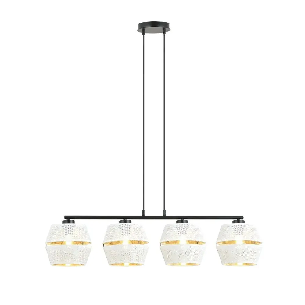 Suspension MALIA 4L, D15 noir, E27 Emibig