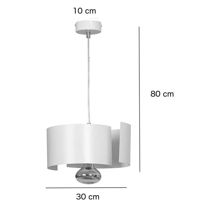 Suspension VIXON 1L, blanche, E27 Emibig