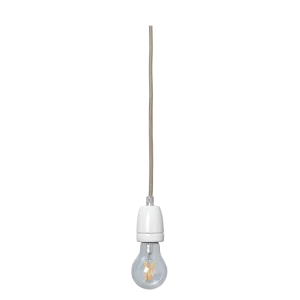 Fabric Cord Set - Ceramic Socket - 4m - Pendant - Dark Cashmere