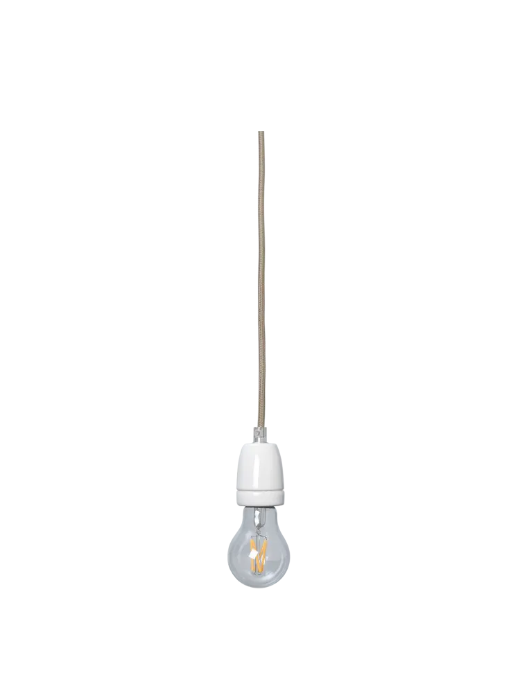 Fabric Cord Set - Ceramic Socket - 4m - Pendant - Dark Cashmere