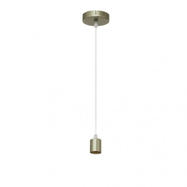 Fabrilamp suspension Cara cuir métal E27