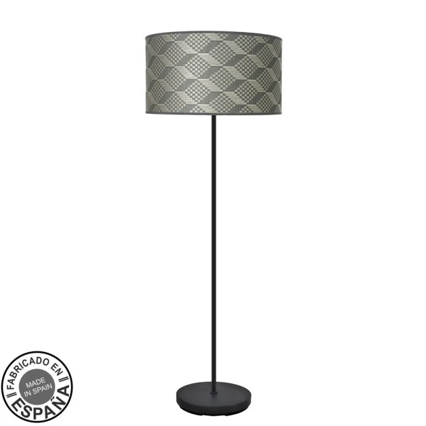 Lampadaire Fabrilamp Moda en métal noir E27