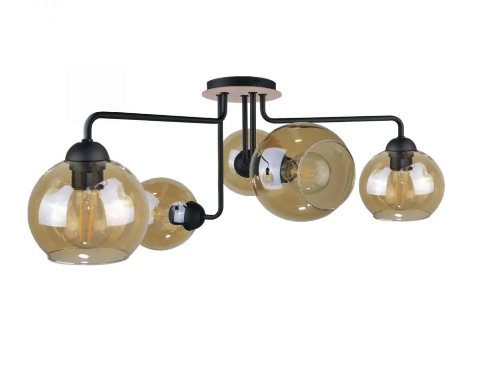 Plafonnier Keter Lighting Monde 5L E27 H 36,0 cm Black