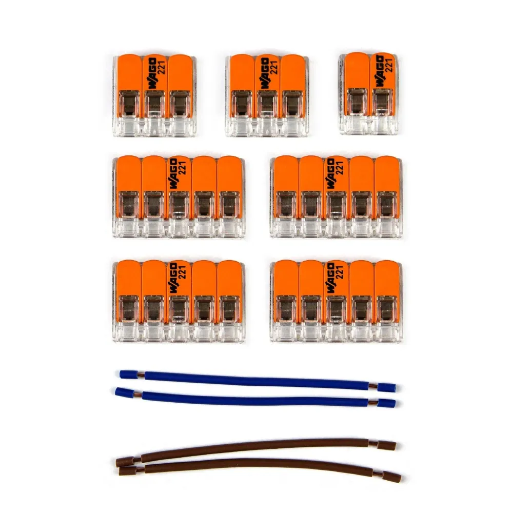 Kit de connexion WAGO compatible avec câble 2x pour pavillon à 8 trous