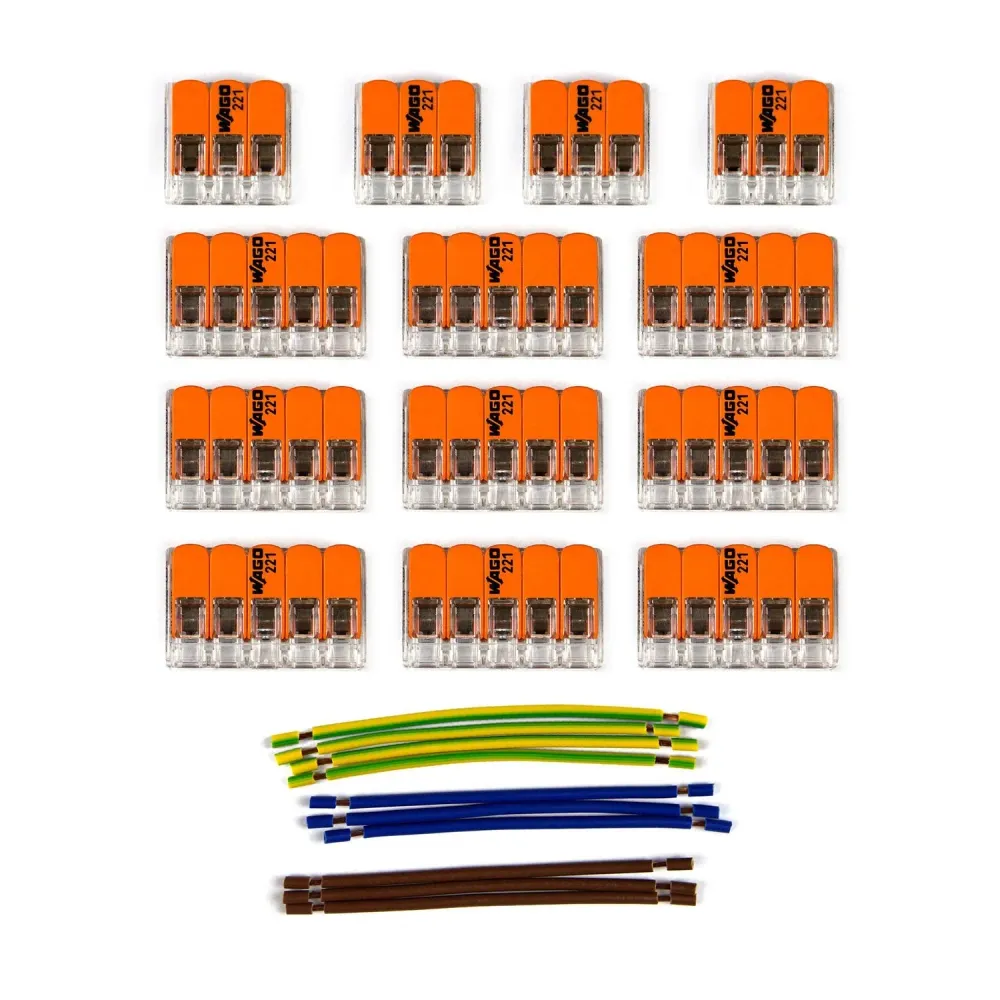 Kit de connexion WAGO compatible avec câble 3x pour pavillon à 11 trous