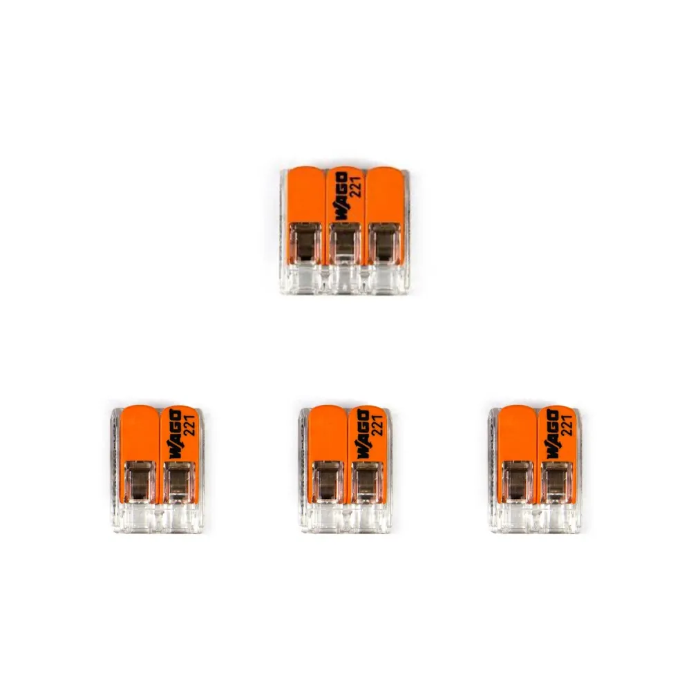 Kit de connexion WAGO compatible avec câble 3x pour mini pavillon à 1 trou avec interrupteur