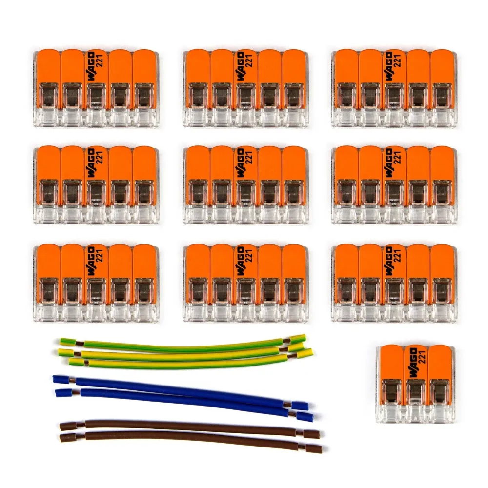Kit de connexion WAGO compatible avec câble 3x pour pavillon à 9 trous
