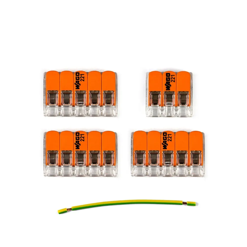 Kit de connexion WAGO compatible avec câble 3x pour pavillon à 4 trous