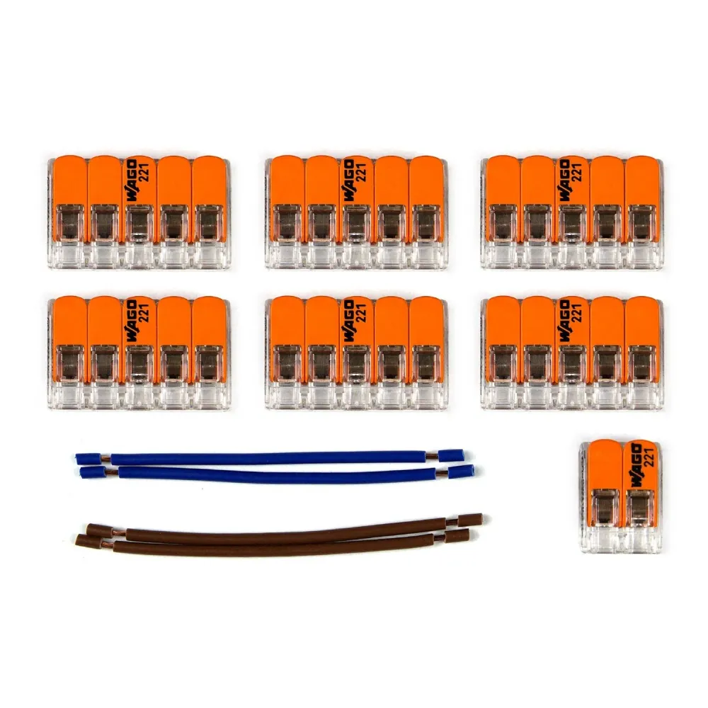 Kit de connexion WAGO compatible avec câble 2x pour pavillon à 10 trous