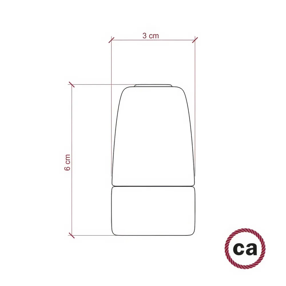 Kit douille E14 en porcelaine - Noir