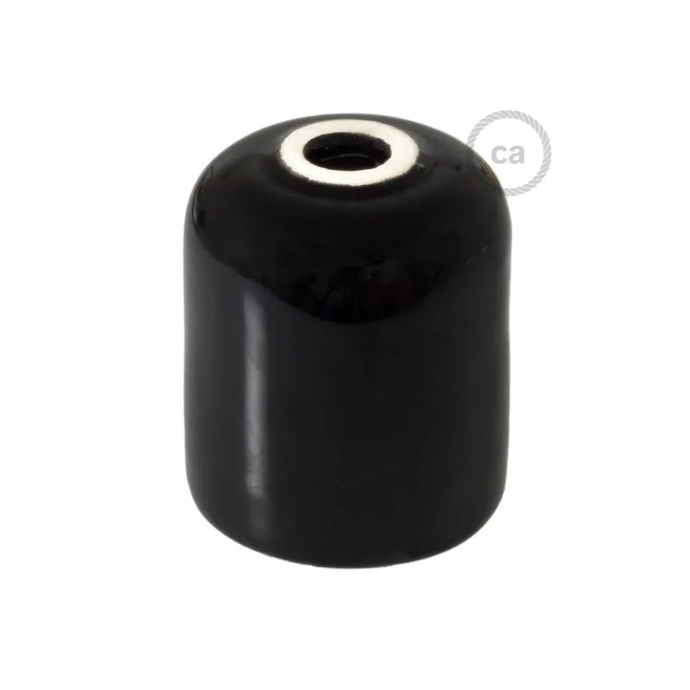 Kit de douille E26 en céramique artisanale - Noir