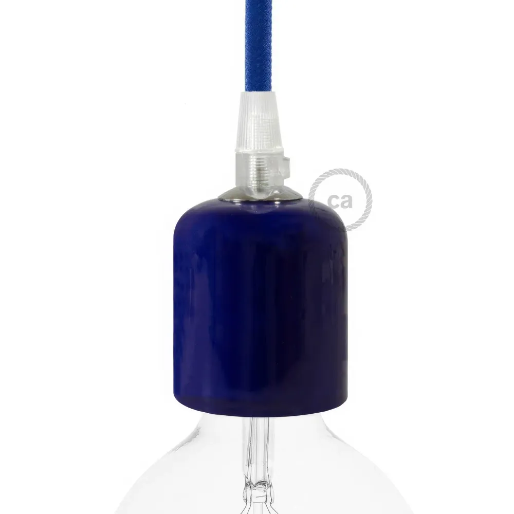 Kit douille E27 en céramique - Bleu
