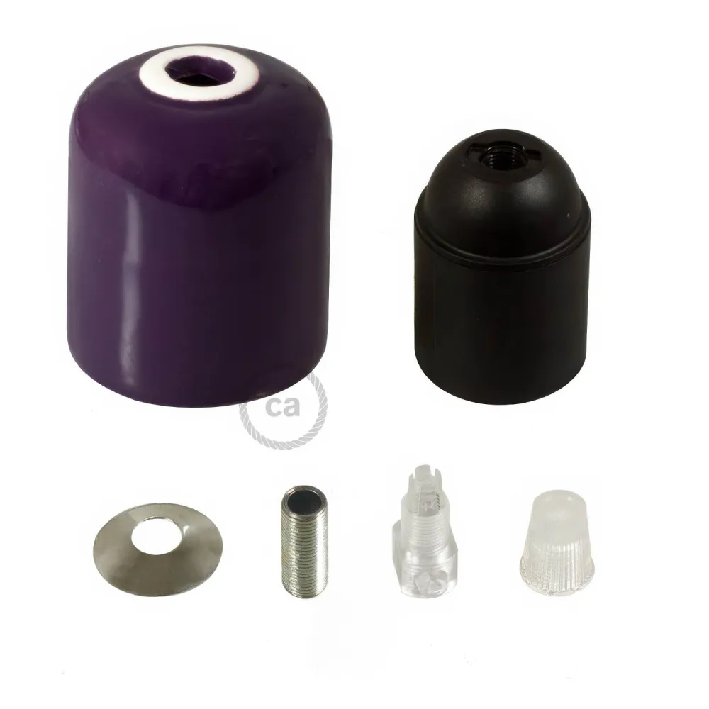Kit douille E27 en céramique - Violet