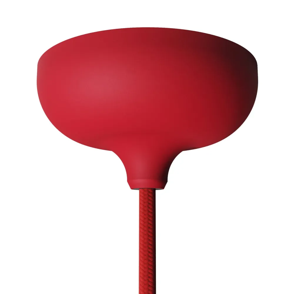 Kit pavillon en silicone avec trou central et prédisposition pour trou latéral - Rouge
